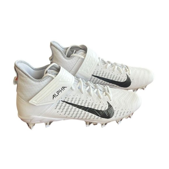 Nike Alpha Menace Pro 2  Mid Cleats AQ3209-100  White Size 12.5 - Picture 6 of 11